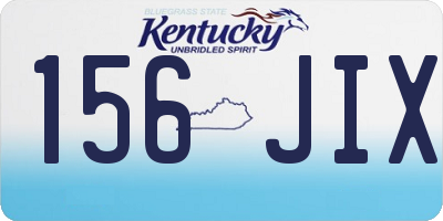 KY license plate 156JIX