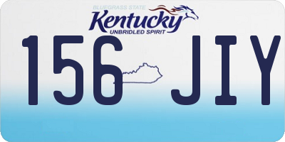 KY license plate 156JIY