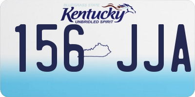 KY license plate 156JJA