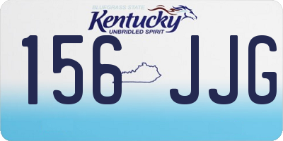 KY license plate 156JJG
