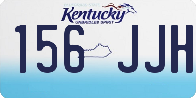 KY license plate 156JJH