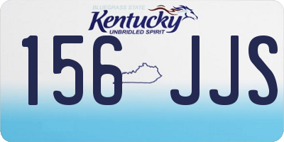 KY license plate 156JJS