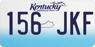 KY license plate 156JKF