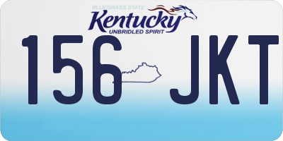 KY license plate 156JKT