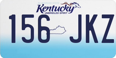 KY license plate 156JKZ
