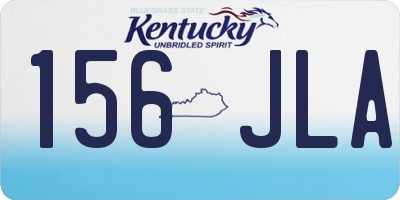 KY license plate 156JLA