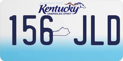 KY license plate 156JLD
