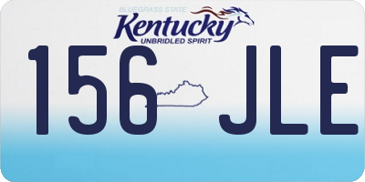 KY license plate 156JLE