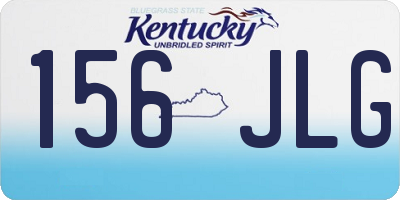 KY license plate 156JLG