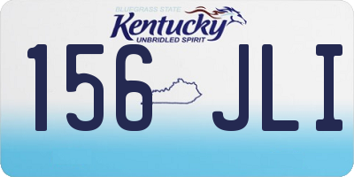 KY license plate 156JLI