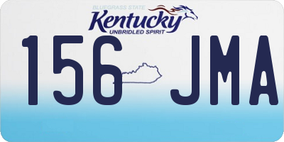 KY license plate 156JMA