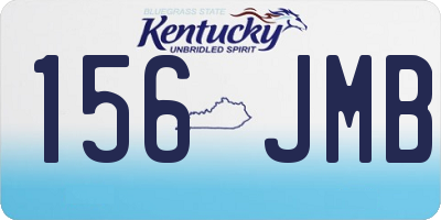 KY license plate 156JMB