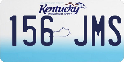 KY license plate 156JMS