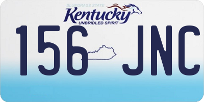 KY license plate 156JNC