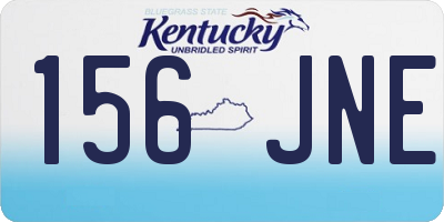 KY license plate 156JNE
