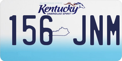 KY license plate 156JNM