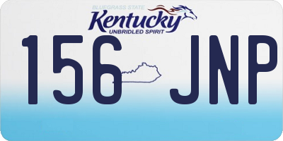 KY license plate 156JNP