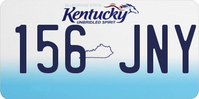 KY license plate 156JNY