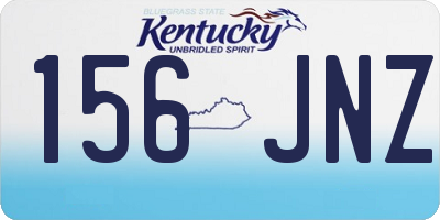 KY license plate 156JNZ