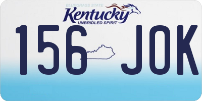 KY license plate 156JOK
