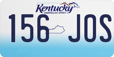 KY license plate 156JOS
