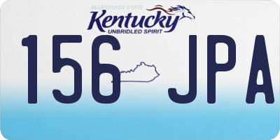 KY license plate 156JPA