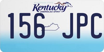KY license plate 156JPC