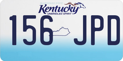 KY license plate 156JPD