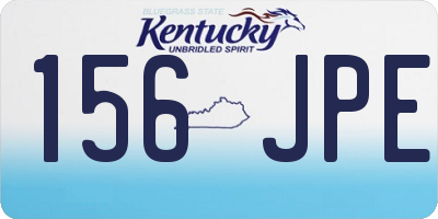 KY license plate 156JPE
