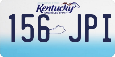 KY license plate 156JPI