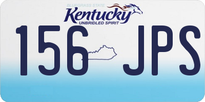 KY license plate 156JPS