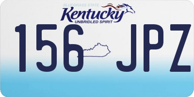 KY license plate 156JPZ