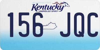 KY license plate 156JQC