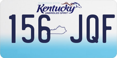 KY license plate 156JQF