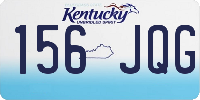 KY license plate 156JQG