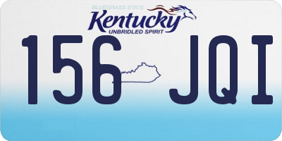 KY license plate 156JQI