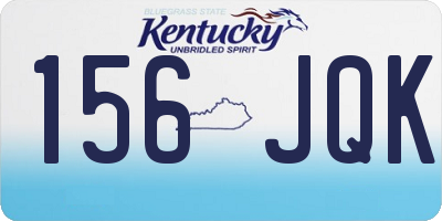 KY license plate 156JQK