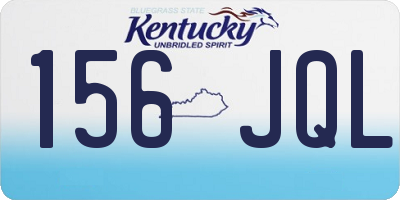 KY license plate 156JQL