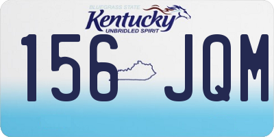 KY license plate 156JQM