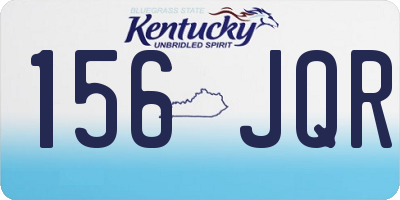 KY license plate 156JQR