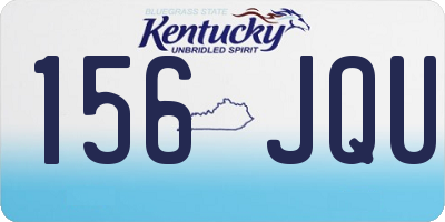 KY license plate 156JQU