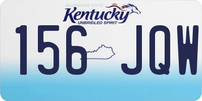 KY license plate 156JQW