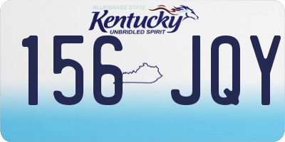 KY license plate 156JQY