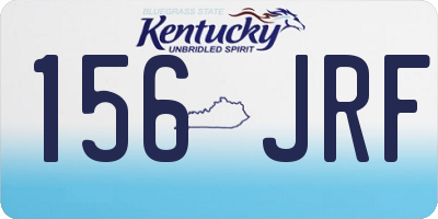 KY license plate 156JRF