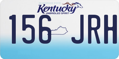 KY license plate 156JRH