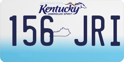 KY license plate 156JRI
