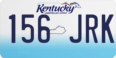 KY license plate 156JRK