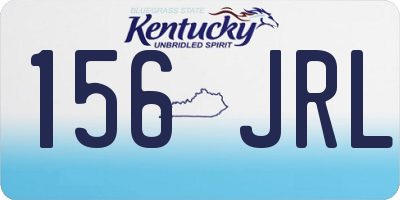 KY license plate 156JRL