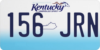 KY license plate 156JRN