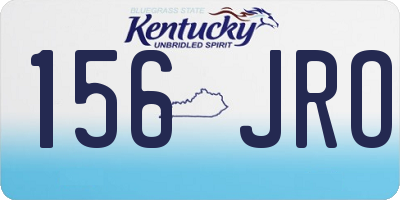 KY license plate 156JRO